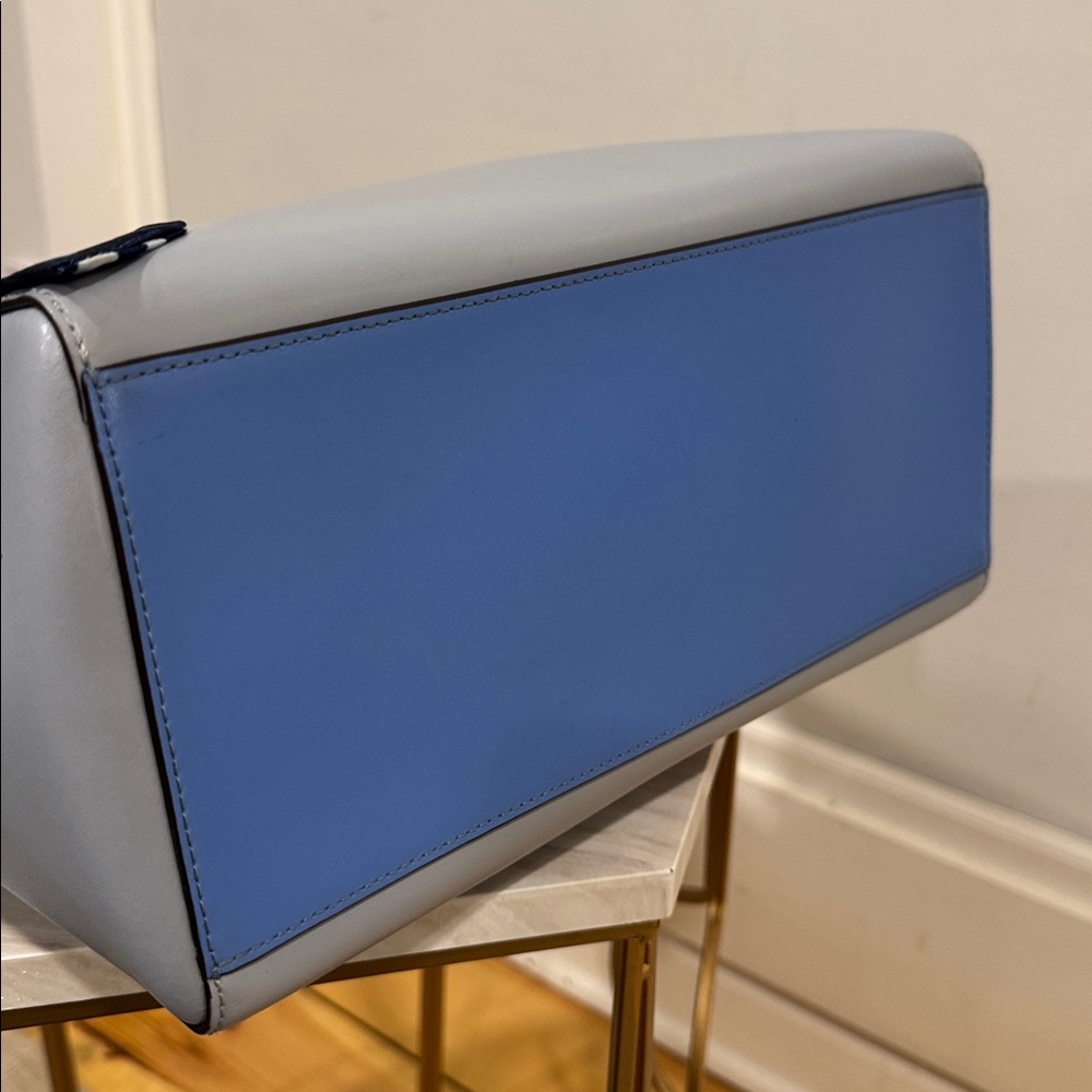 Kate Spade Bag Rosa Blue Leather Tote - Picture 9 of 17